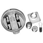 B10 1 inch HUB, 1 inch CLOSE NIPPLE, METER RING, CLOSURE PLUG and PADLOCK SEAL.