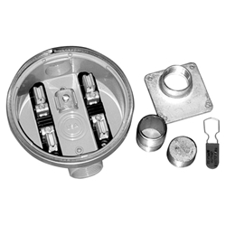 B10 1 inch HUB, 1 inch CLOSE NIPPLE, METER RING, CLOSURE PLUG and PADLOCK SEAL.